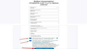 paypal регистрация на русском