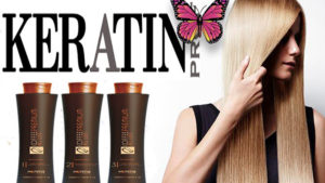 До и после кератинового выпрямления волос